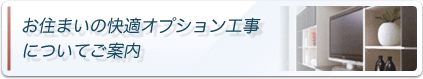 お住まいの快適オプション工事についてご案内